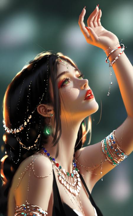 03510-3918347225-masterpiece,best quality,high quality,artist wlop,1girl,jewelry,solo,earrings,green eyes,blurry,necklace,bracelet,gem,arm up,lon.png